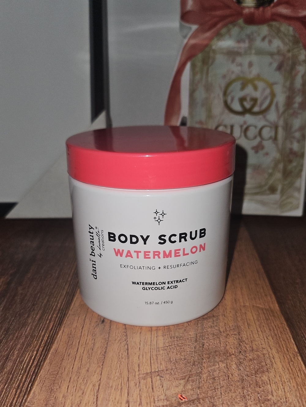dani beauty Watermelon Body Scrub — White & Coral Exfoliant